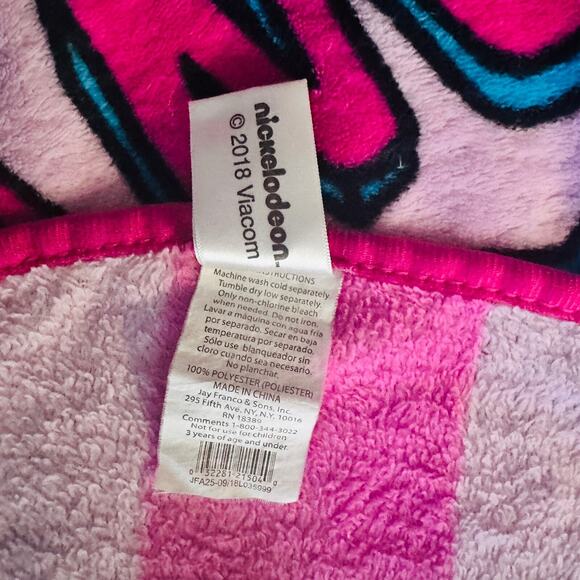 Nickelodeon JoJo Siwa Unicorn "Peace Love Dance" Plush Throw Blanket Girly Pink - Picture 7 of 9